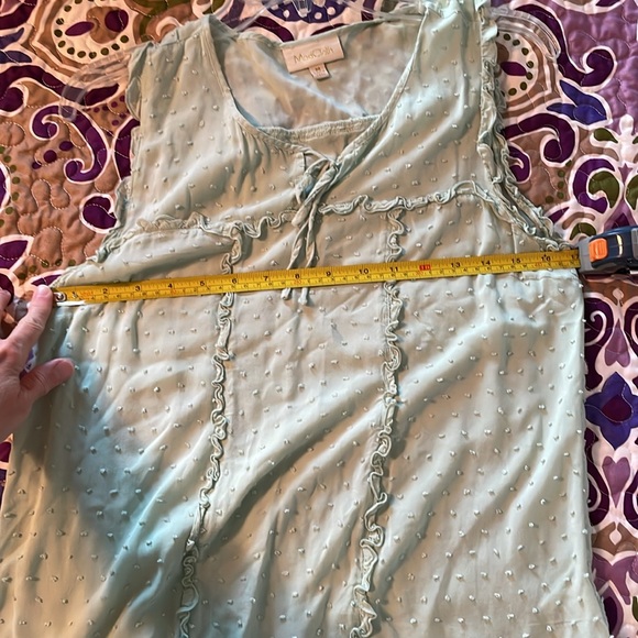 ModCloth Pale Green Ruffle Blouse - Picture 5 of 8